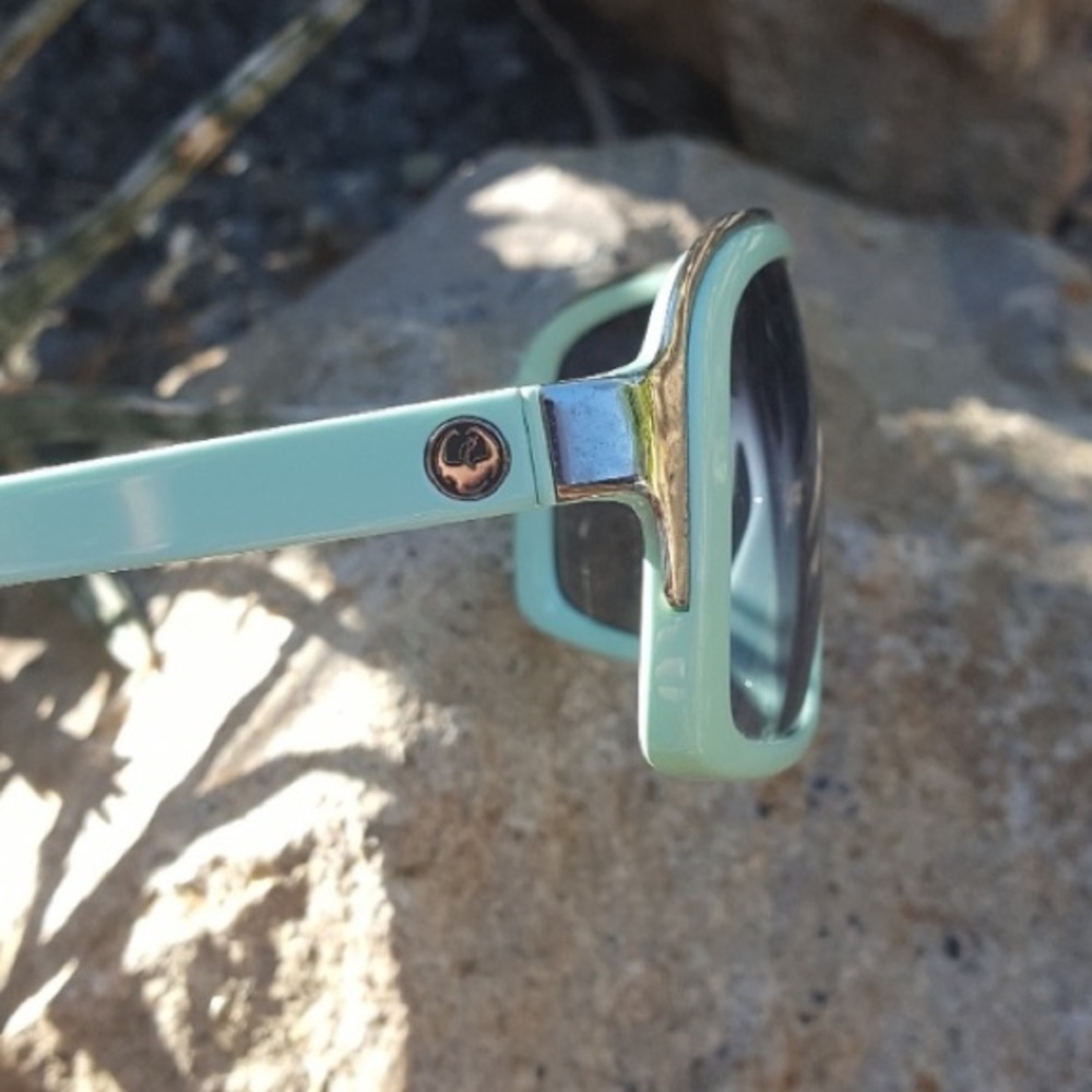 Rare Dragon GG Hamptons light teal grey gradient Sunglasses large frames - Picture 6 of 15